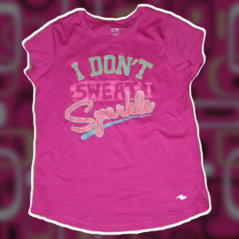 ATHLETIC WORKS - Y2K McBling Pink Athletic T-Shirt